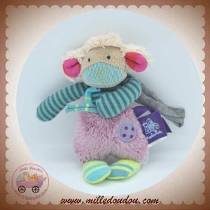 MOULIN ROTY SOS DOUDOU MOUTON CHIEN VERT VIOLET  LES JOLIS PAS BEAUX