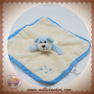 ZEEMAN SOS DOUDOU OURS BLEU PLAT ECRU ETOILES