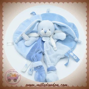 DOUDOU ET COMPAGNIE SOS LAPIN PLAT OVAL BLEU ETIQUETTES GATEAUX