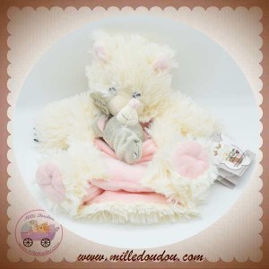 HISTOIRE D'OURS SOS DOUDOU CHAT MARIO POIL BEIGE MARIONNETTE ROSE SOURIS HO2371