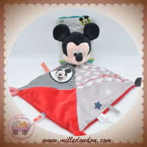 DISNEY NICOTOY SOS DOUDOU MICKEY PLAT ROUGE GRIS TAUPE NUAGES ETOILES