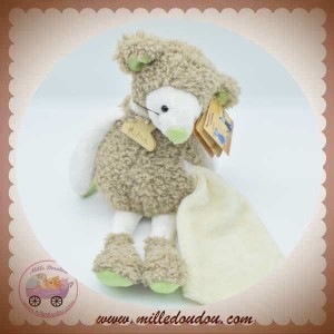 HISTOIRE D'OURS SOS DOUDOU SOURIS BEIGE BLANC MOUCHOIR