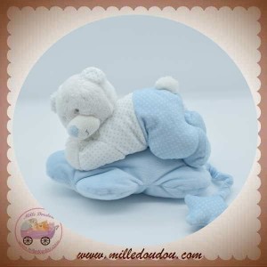 TEX SOS DOUDOU OURS ALLONGE MUSICAL NUAGE BLEU ETOILE