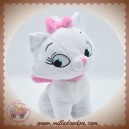 DISNEY SOS DOUDOU CHAT MARIE ARISTOCHAT BLANC COLLIER ROSE 20 CM