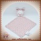 OKAIDI OBAIBI SOS DOUDOU  LAPIN PLAT TISSU ROND ROUGE FEUILLE GRIS