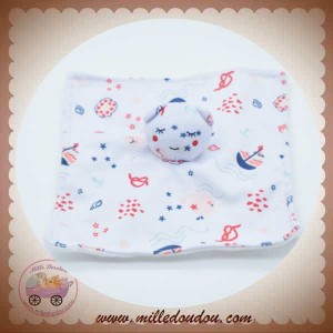 SERGENT MAJOR SOS DOUDOU OURS PLAT BLANC MARIN POISSON BATEAU