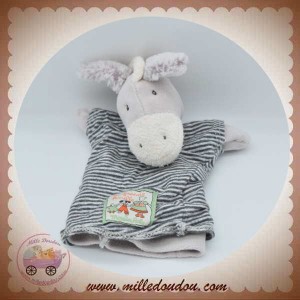 MOULIN ROTY SOS DOUDOU ANE BARNABE GRIS MARIONNETTE LA GRANDE FAMILLE