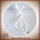 DOUDOU ET COMPAGNIE SOS LAPIN BLANC MOUCHOIR EPAIS GRIS ORANGE DC3066RS