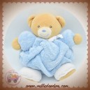 KALOO SOS DOUDOU OURS BEIGE BOULE PLUME BLEU