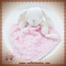 KING BEAR SOS DOUDOU LAPIN BLANC MOUCHOIR PLAT RELIEF ROSE