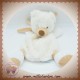 BABYNAT BABY NAT SOS DOUDOU OURS PLAT BLANC ECHARPE BEIGE MARRON BN940