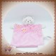 MOTS D'ENFANTS SOS DOUDOU CHAT PLAT ROSE PAPILLON