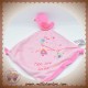 MOTS D'ENFANTS SOS DOUDOU OISEAU PLAT MOUCHOIR ROSE CUI CUI