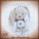 AUCHAN SOS DOUDOU LAPIN BEIGE MARRON ETOILE FLEUR