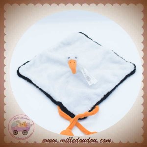 HAPPY HORSE SOS DOUDOU CIGOGNE PLATE BLANCHE NOIRE ORANGE