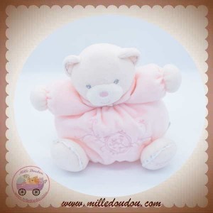 KALOO SOS DOUDOU OURS PLUME ROSE PERLE