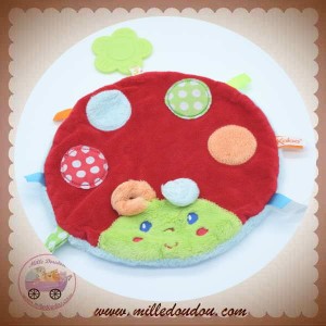 KALOO SOS DOUDOU COCCINELLE PLAT ROUGE BLEU ANNEAU DENTITION