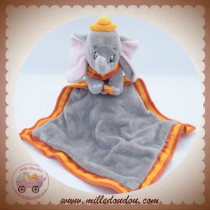 DISNEY NICOTOY SOS DOUDOU ELEPHANT DUMBO GRIS MOUCHOIR ORANGE