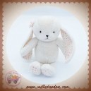 H&M H ET M SOS DOUDOU PELUCHE LAPIN ECRU BLANC FLEUR ROSE