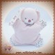 BOUT'CHOU MONOPRIX SOS DOUDOU LAPIN QUASI PLAT ROSE BANDANA FLEURS VIOLET HOCHET