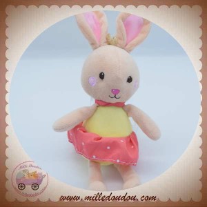 H&M H ET M SOS DOUDOU PELUCHE LAPIN SAUMON CORPS JAUNE JUPE ROSE