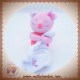 SUCRE D'ORGE SOS DOUDOU OURS ROSE MOUCHOIR BLANC OISEAU