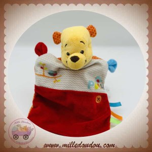 DISNEY SOS DOUDOU WINNIE L'OURSON PLAT RECTANGULAIRE ROUGE POOH OISEAU