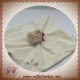 BENGY SOS DOUDOU OURS BOUCLETTE PLAT ECRU ECHARPE ROSE