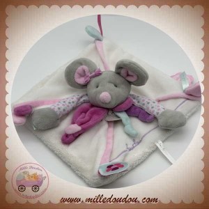 DOUDOU ET COMPAGNIE SOS SOURIS PEARLY PLAT BLANC ROSE DC2978