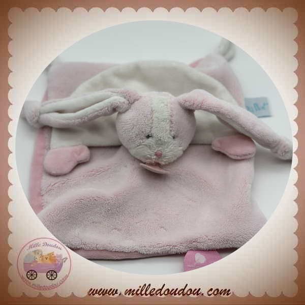 Doudou musical lapin bleu blanc Toudoux BABY NAT