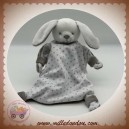 MES PETITS CAILLOUX SOS DOUDOU LAPIN PLAT GRIS BLANC ETOILES NOEUD