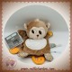 KALOO SOS DOUDOU SINGE MARIONNETTE MARRON BANANE ORANGE