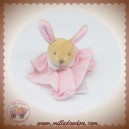 SOS DOUDOU ET COMPAGNIE LAPIN PLAT LANGE TISSU ROSE MINI DC2357