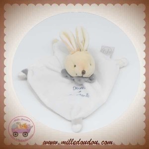 Peluche Lapin Fraise Blanc Rose Sandy - Coeur de Doudou