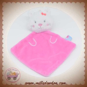 Doudou mouchoir chat rose Sucre D'orge