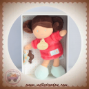 DOUDOU ET COMPAGNIE SOS POUPEE TISSU UNICEF ROBE FUSCHIA