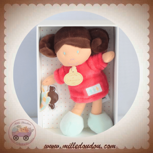 DOUDOU ET COMPAGNIE SOS POUPEE TISSU UNICEF ROBE FUSCHIA