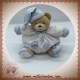 KALOO SOS DOUDOU OURS COURSE BEIGE BOULE BLANC BLEU VOITURE 24 CM