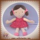 OKAIDI OBAIBI SOS DOUDOU POUPEE BRUNE ROBE ROSE