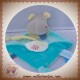 BABYNAT BABY NAT SOS DOUDOU HIPPOPOTAME PLAT BLEU ETOILE ATTACHE TETINE