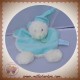 BABYNAT SOS DOUDOU OURS PLAT BLANC PLAT BLEU TURQUOISE CALINS