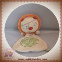 FNAC EVEIL ET JEUX SOS DOUDOU LION ORANGE ECRU PAT PIRATE OXYBUL
