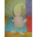 COROLLE SOS DOUDOU POUPEE LUTIN VERT HOCHET PETIT POIS