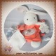 KALOO SOS DOUDOU LAPIN MARIONNETTE SAUMON ORANGE IMAGINE BRILLE DANS LE NOIR