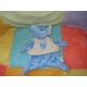 MAXITA DOUDOU PELUCHE ELEPHANT PLAT BLEU HAUT ECRU COEUR