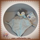MOTS D'ENFANTS SOS DOUDOU PINGOUIN PLAT GRIS BLEU ETOILES