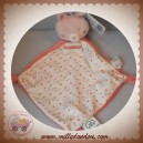 MOTS D'ENFANTS SOS DOUDOU LAPIN BLANC ROSE CAPE MOUCHOIR ETOILES