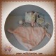 MOTS D'ENFANTS SOS DOUDOU LICORNE ROSE PLAT GRIS ETOILES