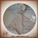 MOTS D'ENFANTS SOS DOUDOU ELEPHANT GRIS MOUCHOIR PLAT ARGENT