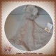 MOTS D'ENFANTS SOS DOUDOU ELEPHANT GRIS MOUCHOIR PLAT ARGENT